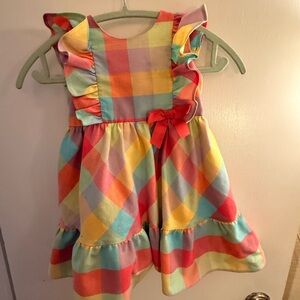Bonnie Jean Multicolor Plaid Kids Dress